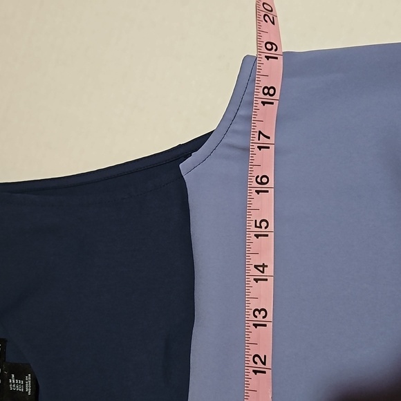 Cynthia Rowley | Blue Colorblock Shift Dress - Picture 6 of 11